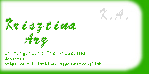 krisztina arz business card